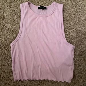 Pink tank top (cropped)